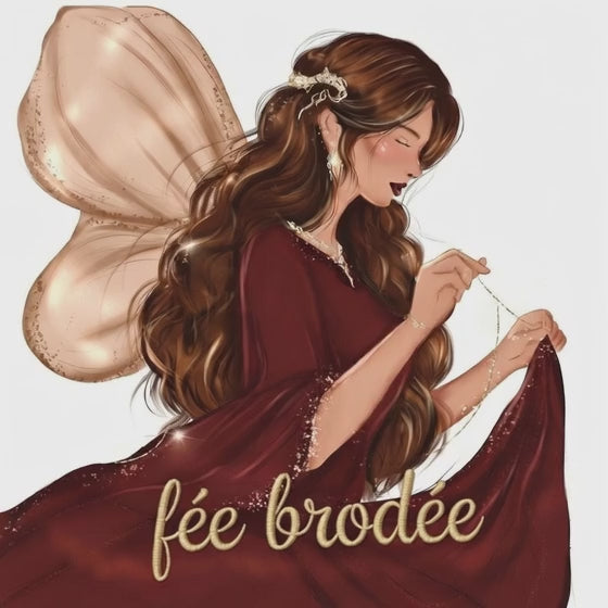 Carte cadeaux fée brodée